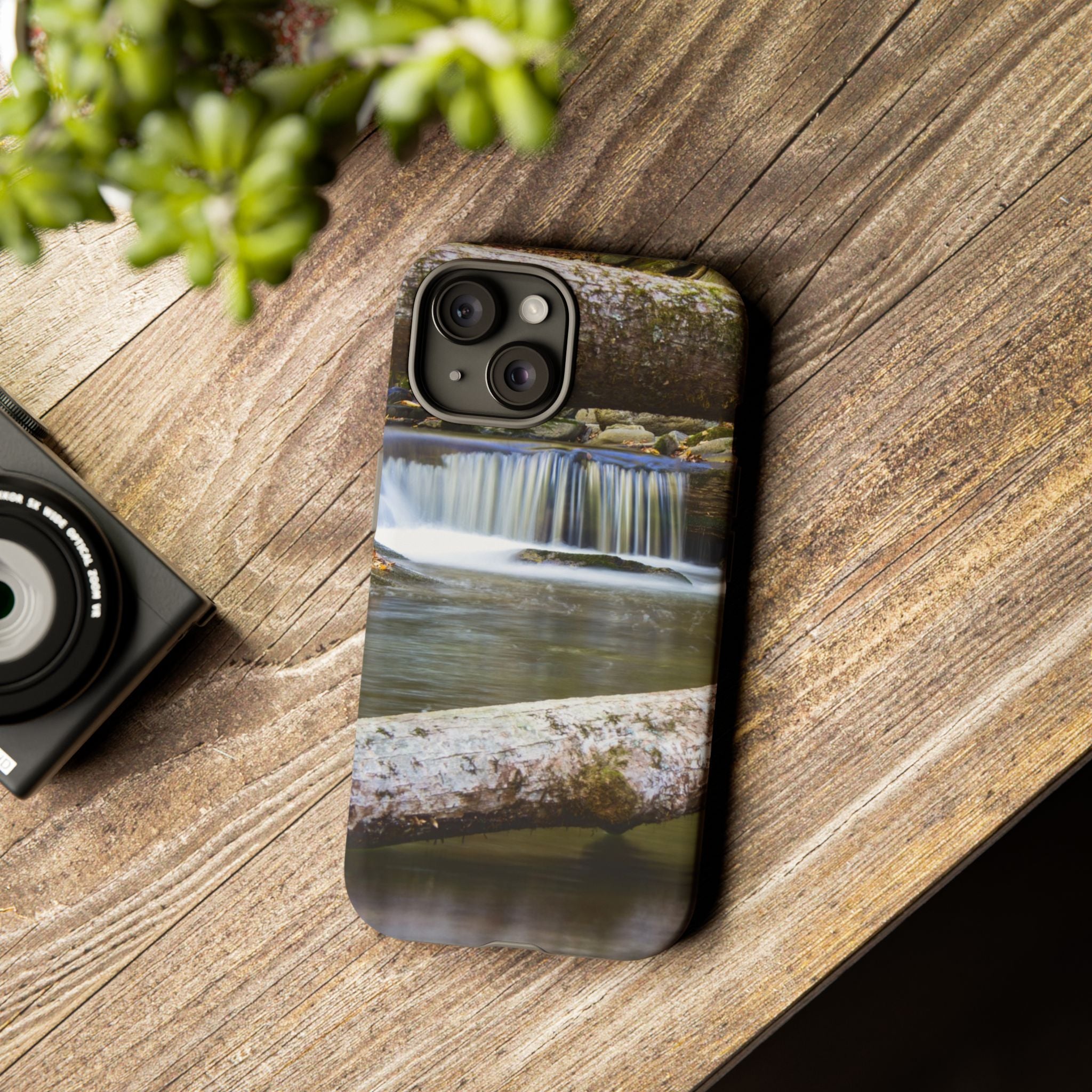 Nature-Inspired Phone Case, Tough Cases with Waterfall Design, Durable Phone Accessory, Outdoor Lover Gift, Nature Photography Case