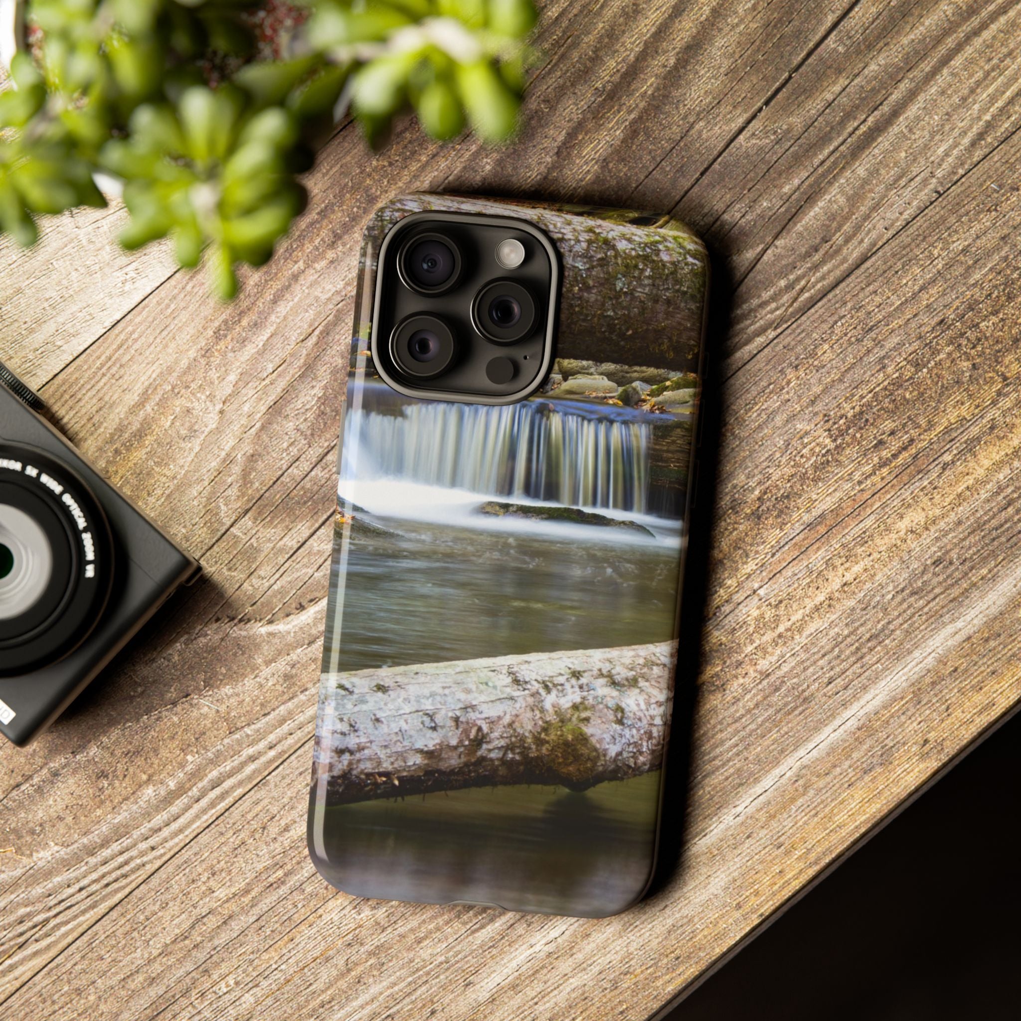Nature-Inspired Phone Case, Tough Cases with Waterfall Design, Durable Phone Accessory, Outdoor Lover Gift, Nature Photography Case
