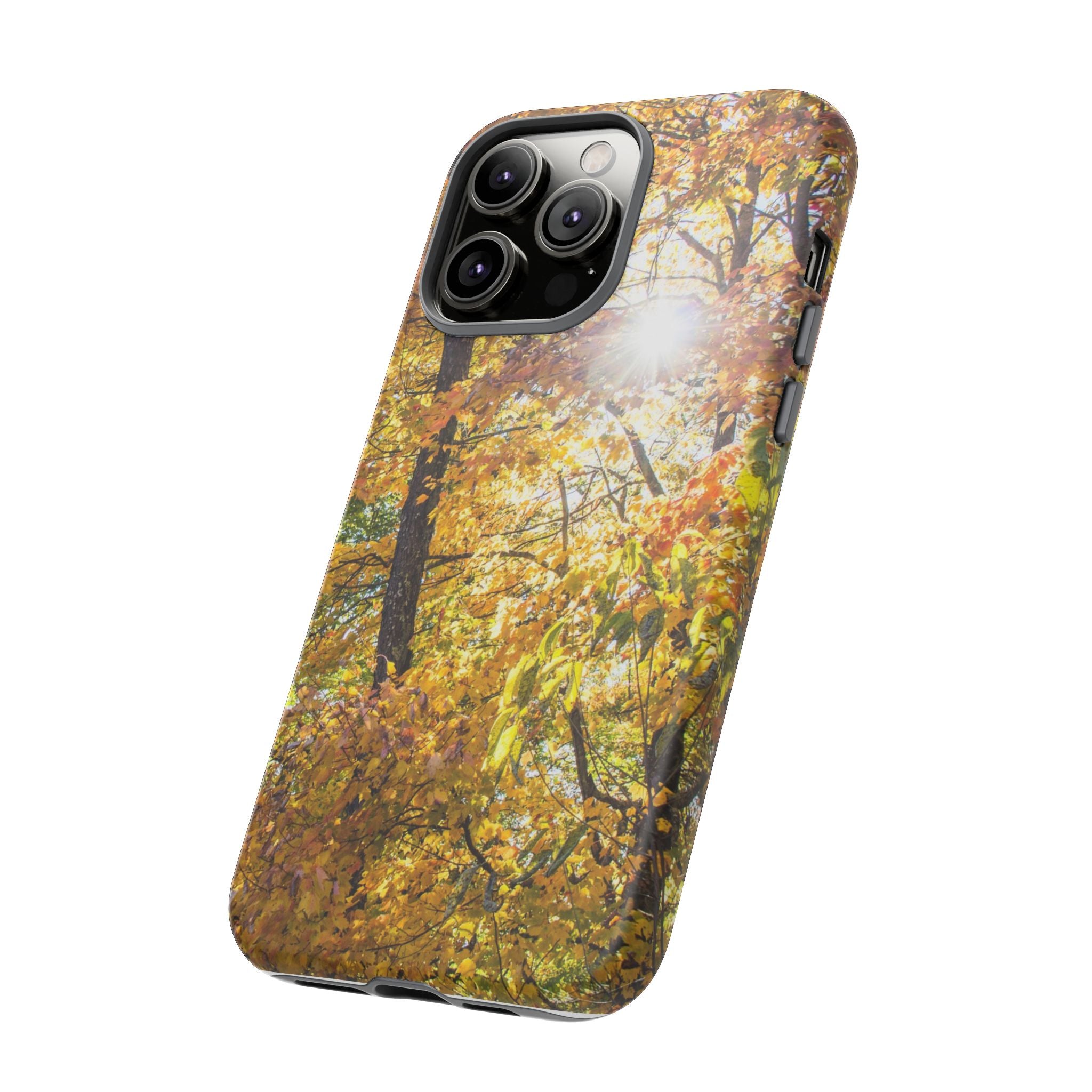 Autumn Forest Phone Case, Tough Cases for iPhone, Fall Vibes Accessories, Nature Lover Gift, Seasonal Phone Cover, Eco-Friendly Design
