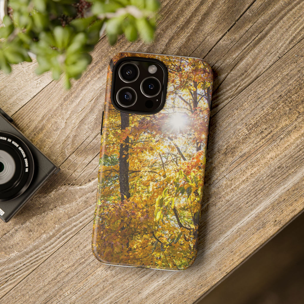 Autumn Forest Phone Case, Tough Cases for iPhone, Fall Vibes Accessories, Nature Lover Gift, Seasonal Phone Cover, Eco-Friendly Design