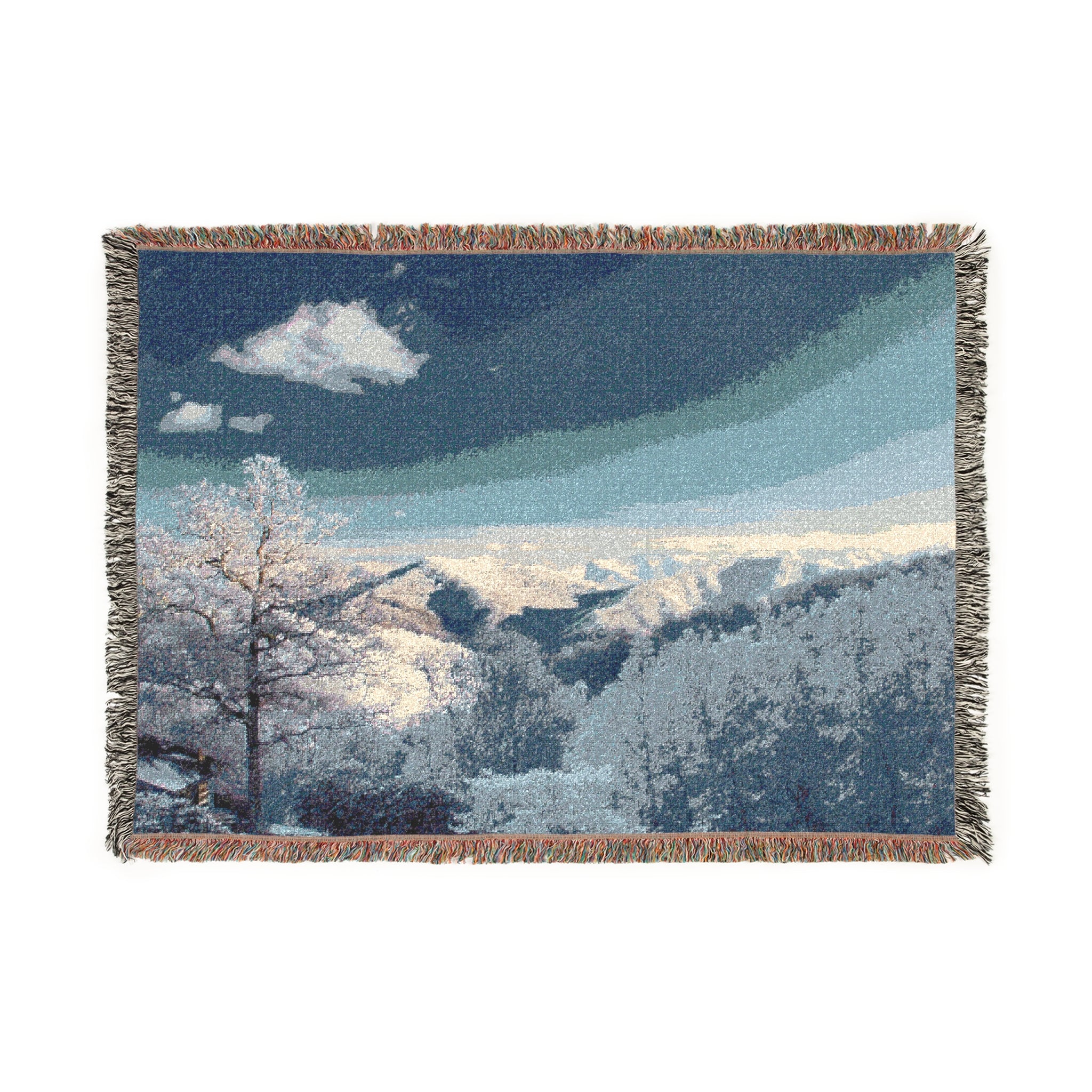 Cozy Scenic Woven Blanket - Perfect for Home Decor, Gifting, Warmth, Relaxation, Nature Lovers