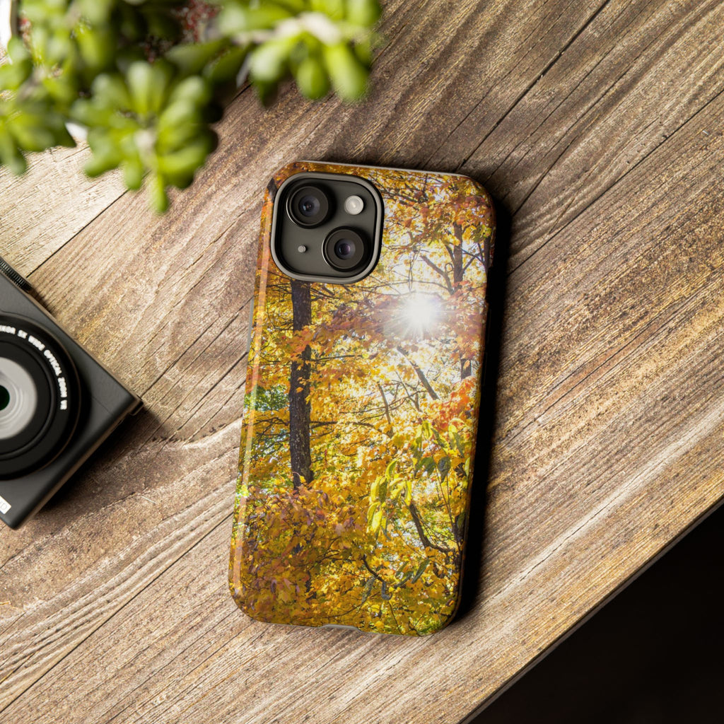Autumn Forest Phone Case, Tough Cases for iPhone, Fall Vibes Accessories, Nature Lover Gift, Seasonal Phone Cover, Eco-Friendly Design
