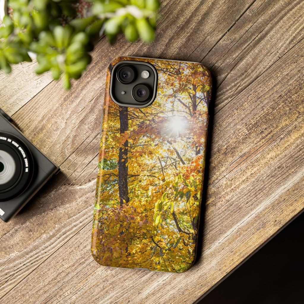 Autumn Forest Phone Case, Tough Cases for iPhone, Fall Vibes Accessories, Nature Lover Gift, Seasonal Phone Cover, Eco-Friendly Design