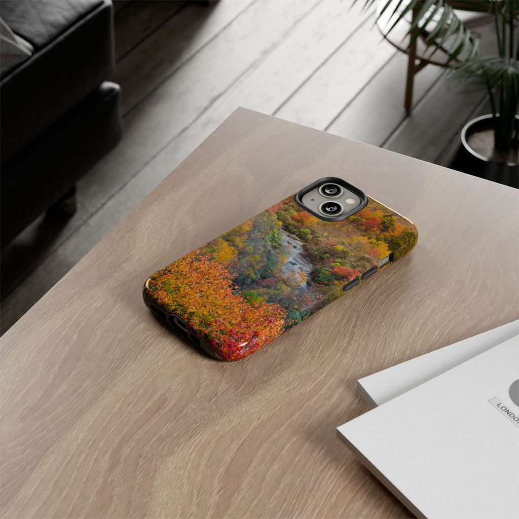 Nature-Inspired Phone Case, Tough Cases, Fall Landscape Design, Eco-Friendly, Protective Cover, Gifts for Nature Lovers