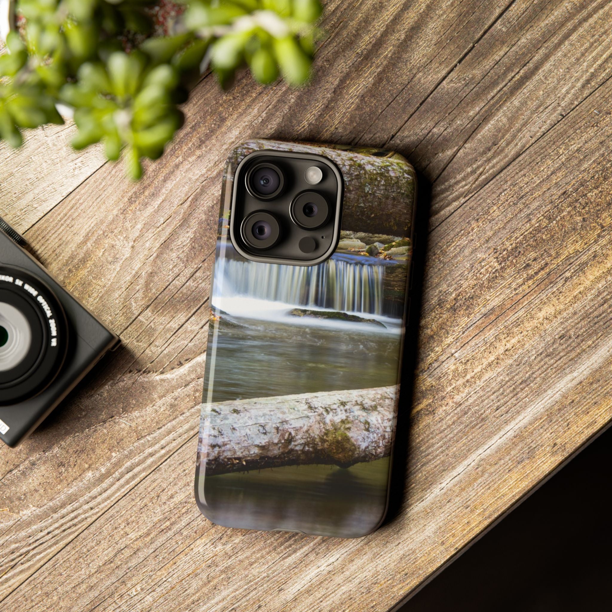 Nature-Inspired Phone Case, Tough Cases with Waterfall Design, Durable Phone Accessory, Outdoor Lover Gift, Nature Photography Case