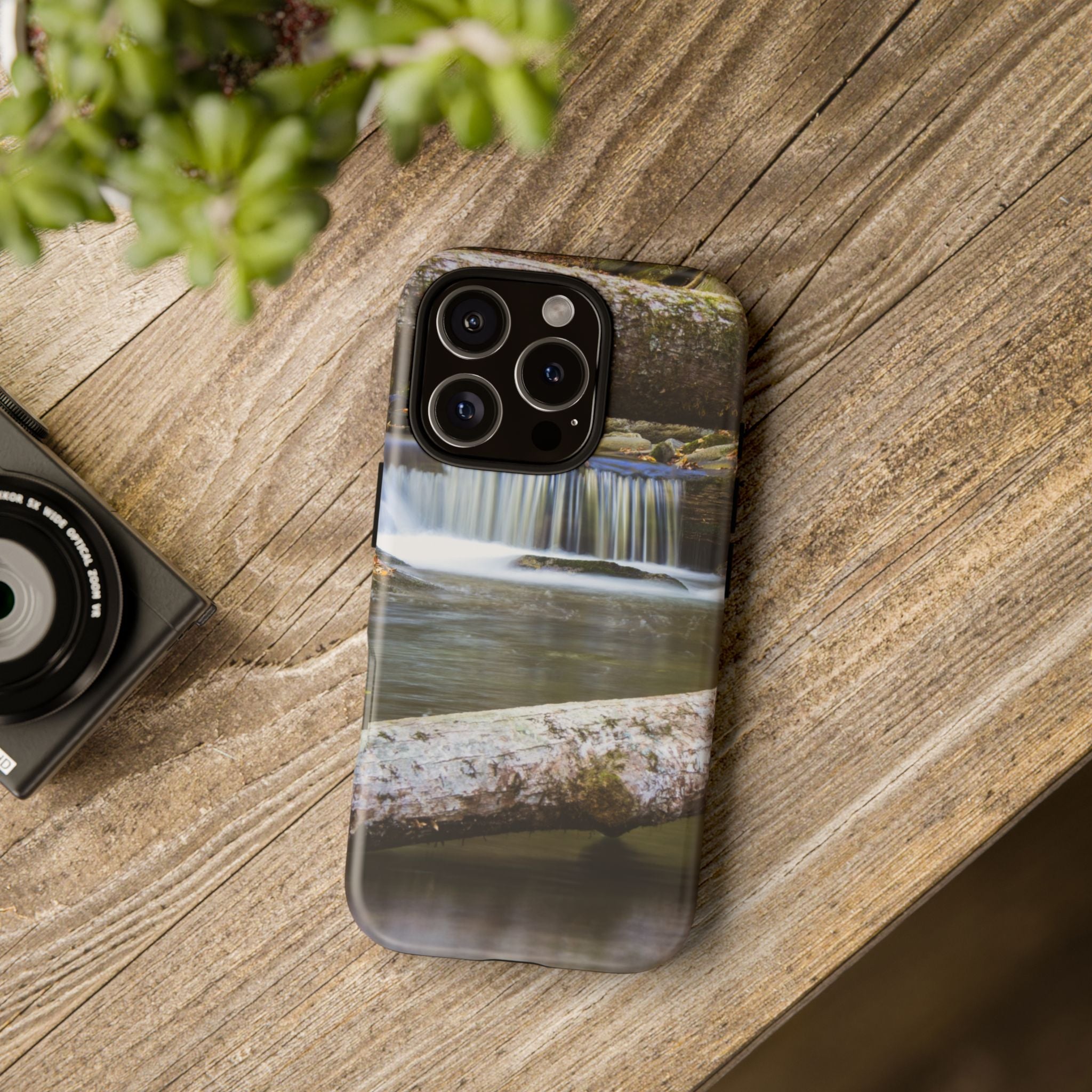 Nature-Inspired Phone Case, Tough Cases with Waterfall Design, Durable Phone Accessory, Outdoor Lover Gift, Nature Photography Case