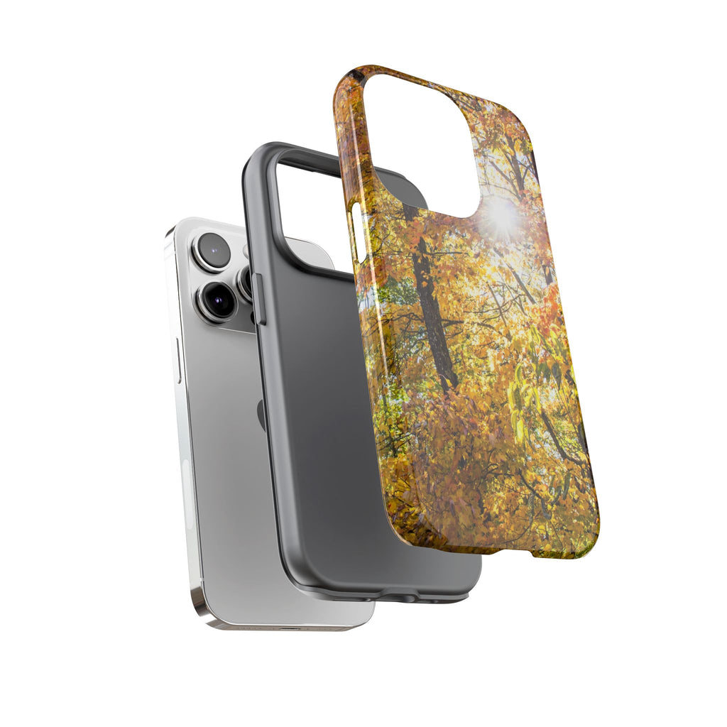 Autumn Forest Phone Case, Tough Cases for iPhone, Fall Vibes Accessories, Nature Lover Gift, Seasonal Phone Cover, Eco-Friendly Design