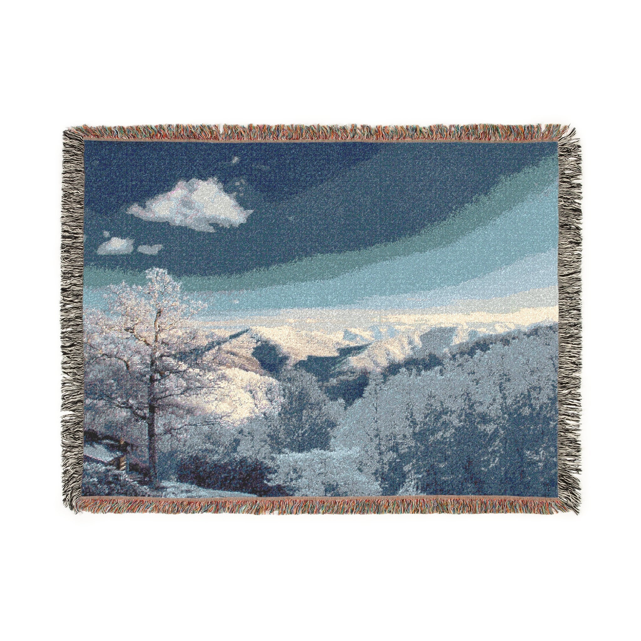 Cozy Scenic Woven Blanket - Perfect for Home Decor, Gifting, Warmth, Relaxation, Nature Lovers