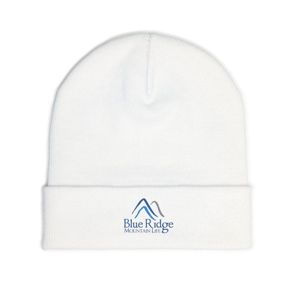 Stylish Knit Beanie with Blue Ridge Mountain Life Embroidery, Winter Fashion Accessory, Cozy Hat, Gift for Him, Outdoor Enthusiast