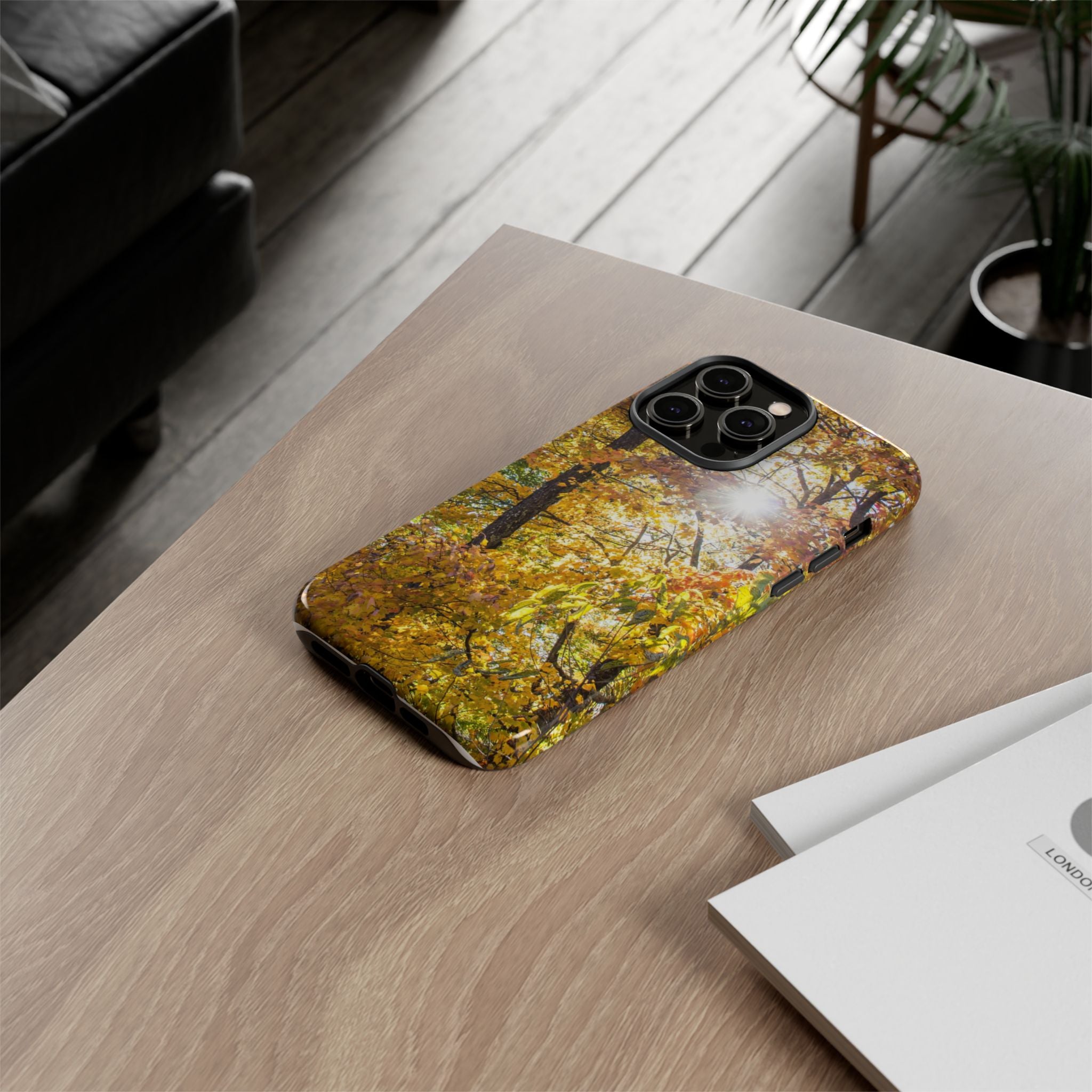 Autumn Forest Phone Case, Tough Cases for iPhone, Fall Vibes Accessories, Nature Lover Gift, Seasonal Phone Cover, Eco-Friendly Design
