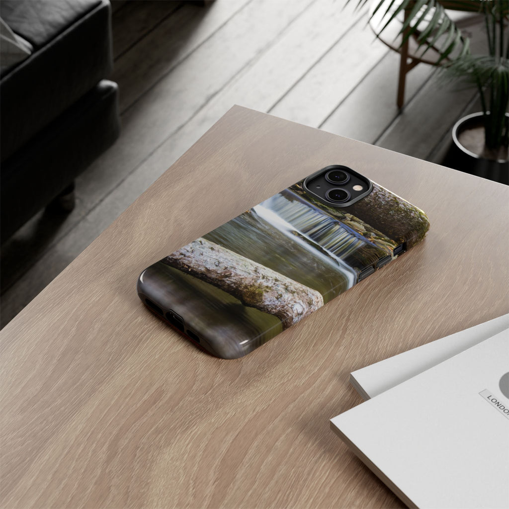 Nature-Inspired Phone Case, Tough Cases with Waterfall Design, Durable Phone Accessory, Outdoor Lover Gift, Nature Photography Case