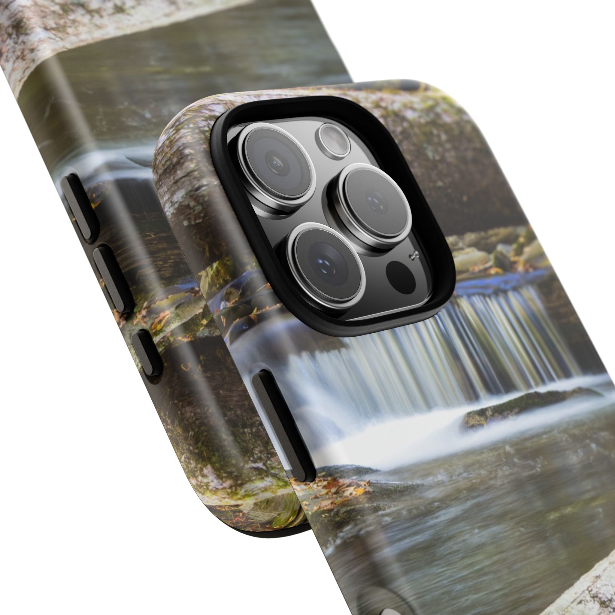 Nature-Inspired Phone Case, Tough Cases with Waterfall Design, Durable Phone Accessory, Outdoor Lover Gift, Nature Photography Case