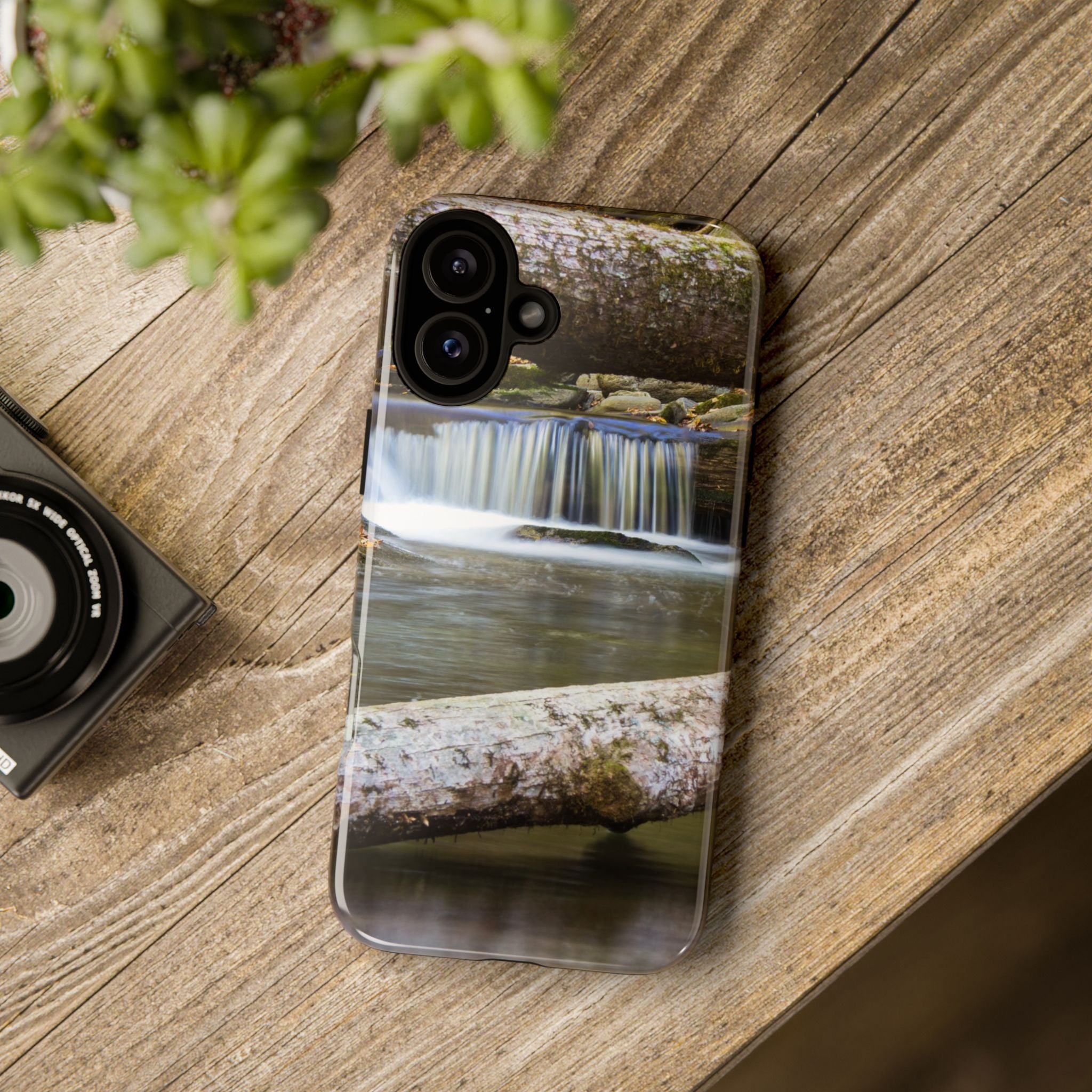 Nature-Inspired Phone Case, Tough Cases with Waterfall Design, Durable Phone Accessory, Outdoor Lover Gift, Nature Photography Case